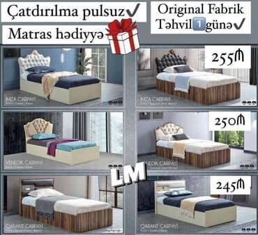 Yeni, Təknəfərlik çarpayı, Matras ilə lalafo.az -da Yeni, Təknəfərlik çarpayı, Matras ilə