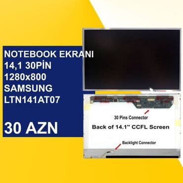 Notebook Ekranları "15,4 30pin 1280x800" ⭐14,1 30pin qulaqsız 1280x800 lalafo.az -da Notebook Ekranları "15,4 30pin 1280x800" ⭐14,1 30pin qulaqsız 1280x800