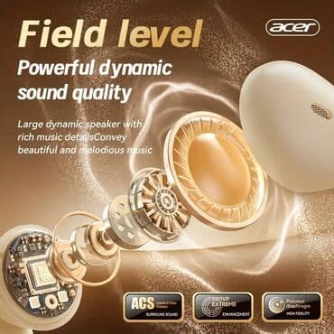 Минидиск-плееры: Новый Беспроводные (Bluetooth) Наушники, Acer, цвет - Черный at lalafo.az — 5 Минидиск-плееры: Новый Беспроводные (Bluetooth) Наушники, Acer, цвет - Черный — 5