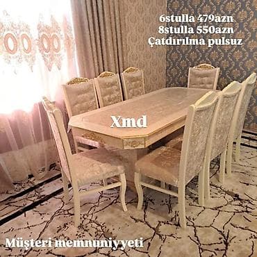 Klassik üslubda yemək otağı dəsti - Dəst: stol + stullar - Seçimlər lalafo.az -da Klassik üslubda yemək otağı dəsti - Dəst: stol + stullar - Seçimlər