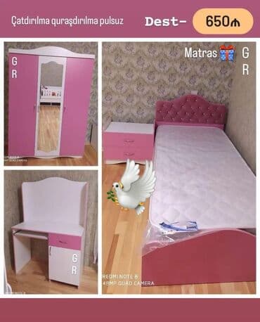 Qız üçün, Yeni, Təknəfərlik çarpayı, Tumba, Dolab, Yazı masası lalafo.az -da Qız üçün, Yeni, Təknəfərlik çarpayı, Tumba, Dolab, Yazı masası