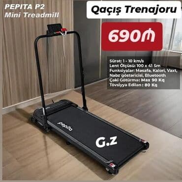 PEPITA P2 Mini Treadmill – Qaçış trenajoru - Sürət aralığı: 1–10 km/s lalafo.az -da PEPITA P2 Mini Treadmill – Qaçış trenajoru - Sürət aralığı: 1–10 km/s