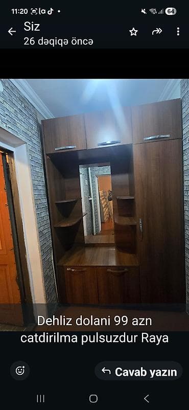 Məhsul: Dehliz dolabı - Material: ağac teksturalı laminat - Rəng lalafo.az -da Məhsul: Dehliz dolabı - Material: ağac teksturalı laminat - Rəng