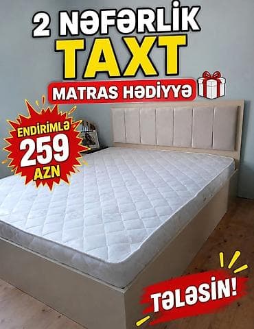 İki nəfərlik taxt - Dəst: taxt + matras hədiyyə - Başlıq hissəsi lalafo.az -da İki nəfərlik taxt - Dəst: taxt + matras hədiyyə - Başlıq hissəsi