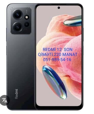 Məhsul: Redmi 12 smartfon Xüsusiyyətlər: - Geniş, nazik çərçivəli lalafo.az -da Məhsul: Redmi 12 smartfon Xüsusiyyətlər: - Geniş, nazik çərçivəli