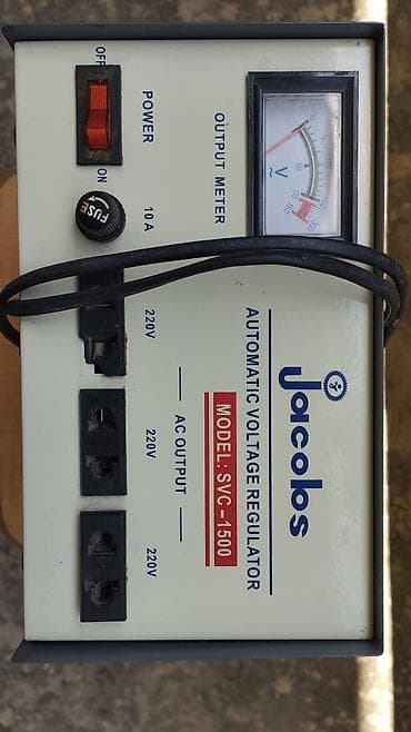 Jacobs Automatic Voltage Regulator – Model: SVC-1500 - Tip: Avtomatik at lalafo.az Jacobs Automatic Voltage Regulator – Model: SVC-1500 - Tip: Avtomatik