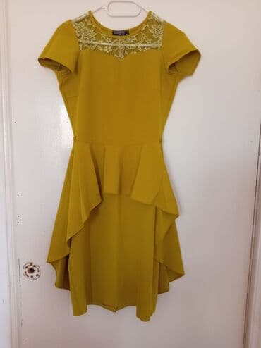 Zeytun-yaşıl rəngdə qadın paltarı. - Qısaqol, dairəvi yaxa. - lalafo.az -da Zeytun-yaşıl rəngdə qadın paltarı. - Qısaqol, dairəvi yaxa. -