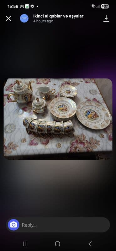 Çay dəsti, rəng - Ağ, Farfor lalafo.az -da Çay dəsti, rəng - Ağ, Farfor