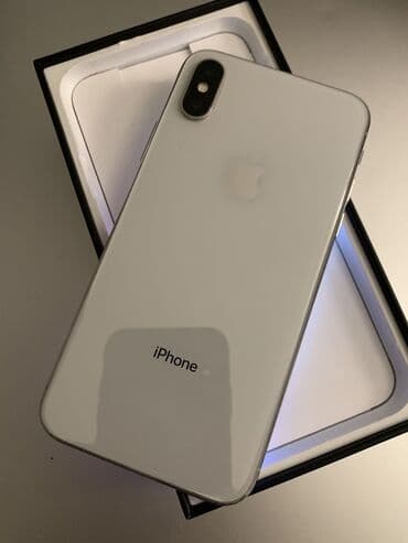 IPhone X, Gümüşü, Simsiz şarj lalafo.az -da IPhone X, Gümüşü, Simsiz şarj