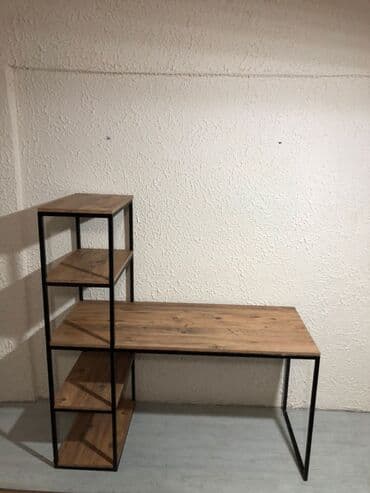 Sifarişlə ofis oturacaqları: İri iş masası və rəf sistemi – loft/industrial dizayn - Material lalafo.az -da — 1 Sifarişlə ofis oturacaqları: İri iş masası və rəf sistemi – loft/industrial dizayn - Material — 1