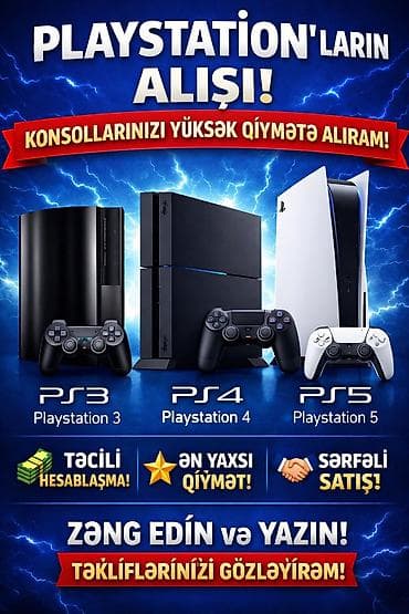 PlayStation alıram! 🎮 PS3 / PS4 / PS5 Sərfəli qiymət təklif edirəm 💸 lalafo.az -da PlayStation alıram! 🎮 PS3 / PS4 / PS5 Sərfəli qiymət təklif edirəm 💸