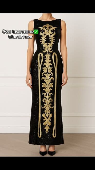 Zərif axşam və mərasim geyimləri kolleksiyası - Qara payetli uzun lalafo.az -da Zərif axşam və mərasim geyimləri kolleksiyası - Qara payetli uzun