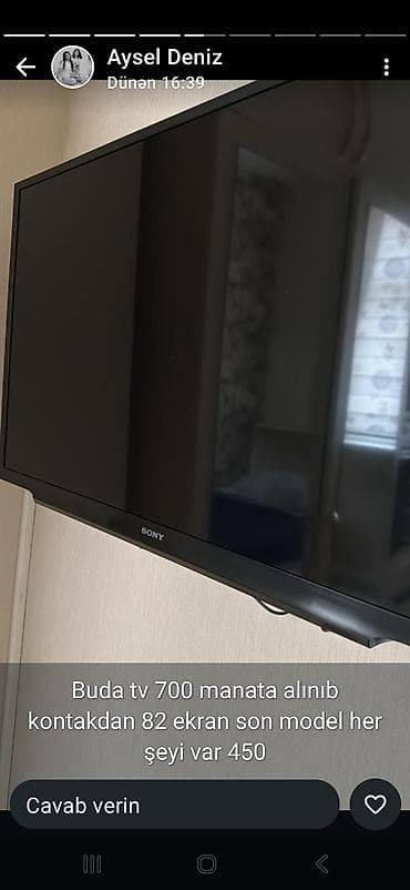 Televizor Sony LED ekran 32" lalafo.az -da Televizor Sony LED ekran 32"