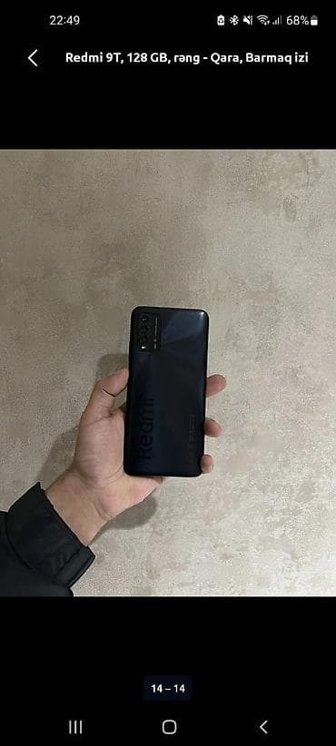 Redmi 9T, 128 GB, rəng - Qara, Barmaq izi lalafo.az -da Redmi 9T, 128 GB, rəng - Qara, Barmaq izi
