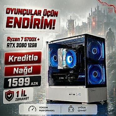 Gaming PC | Ryzen 7 5700X 4.60 GHZ | RTX 3060 12GB | SSD 1TB NVMe M.2 lalafo.az -da Gaming PC | Ryzen 7 5700X 4.60 GHZ | RTX 3060 12GB | SSD 1TB NVMe M.2