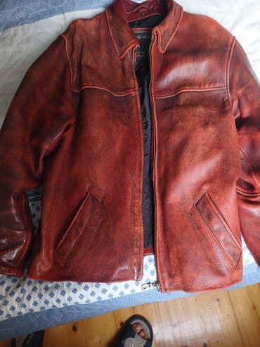 Kişi David Moore Company təmiz dəri gödəkcə - Rəng: kərmızı-qəhvəyi lalafo.az -da Kişi David Moore Company təmiz dəri gödəkcə - Rəng: kərmızı-qəhvəyi