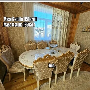 Qonaq otağı üçün, Yeni, Açılmayan, Oval masa, 6 stul lalafo.az -da Qonaq otağı üçün, Yeni, Açılmayan, Oval masa, 6 stul