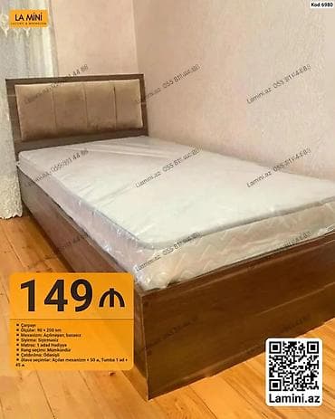 Tək nəfərlik çarpayı – La Mini - Ölçü: 90 × 200 sm - Mexanizm lalafo.az -da Tək nəfərlik çarpayı – La Mini - Ölçü: 90 × 200 sm - Mexanizm