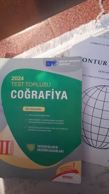 Məhsul: Coğrafiya hazırlığı üçün kitab dəsti Tərkib: - “2024 Test lalafo.az -da Məhsul: Coğrafiya hazırlığı üçün kitab dəsti Tərkib: - “2024 Test