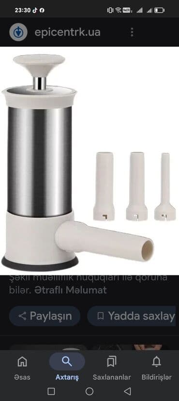 Аппараты для колбасы, сосисок: Kolbasa hazirlanmasi üçün şpris at lalafo.az — 1 Аппараты для колбасы, сосисок: Kolbasa hazirlanmasi üçün şpris — 1