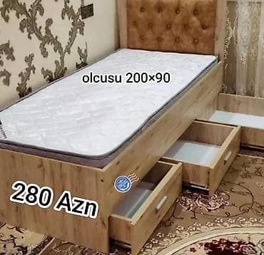 Yeni, Təknəfərlik çarpayı, Bazalı, Matras ilə, Siyirməli lalafo.az -da — 2 Yeni, Təknəfərlik çarpayı, Bazalı, Matras ilə, Siyirməli — 2