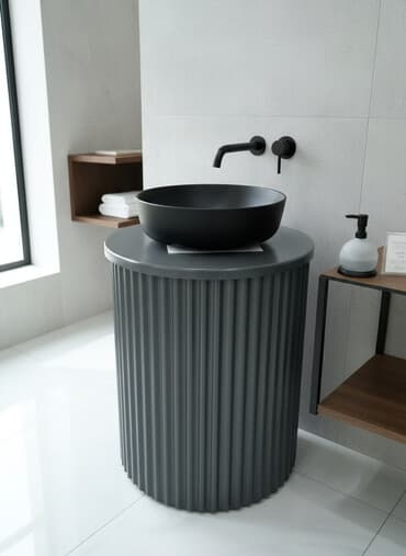 Mat qara rəngdə, hamar səthli, oval formalı, tezgah üzərində lalafo.az -da Mat qara rəngdə, hamar səthli, oval formalı, tezgah üzərində