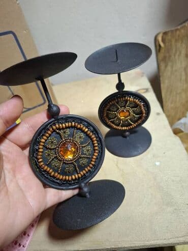 İki ədəd dekorativ şamaltı dəsti . Materiali demirdir tezedir lalafo.az -da İki ədəd dekorativ şamaltı dəsti . Materiali demirdir tezedir