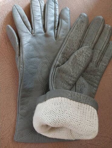Кожаные утепленные удлиненные перчатки, в отличном состоянии lalafo.az -da Кожаные утепленные удлиненные перчатки, в отличном состоянии