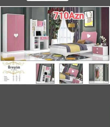 Oğlan və qız üçün, Yeni, Təknəfərlik çarpayı, Yazı masası, Dolab, Tumba lalafo.az -da Oğlan və qız üçün, Yeni, Təknəfərlik çarpayı, Yazı masası, Dolab, Tumba