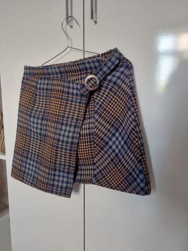 Qadın üçün qısa ətək – sarı-qəhvəyi və mavi rənglərin qarışıq lalafo.az -da Qadın üçün qısa ətək – sarı-qəhvəyi və mavi rənglərin qarışıq