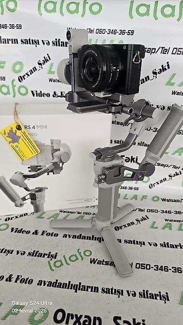 DJI RS 4 Mini Combo üzərində Sony A6000/ Sony 16-50 ilə dəst şəkildə lalafo.az -da DJI RS 4 Mini Combo üzərində Sony A6000/ Sony 16-50 ilə dəst şəkildə