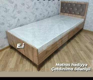 Садовая мебель на заказ: Односпальная кровать, Без подьемного механизма, Бесплатный матрас, Без выдвижных ящиков, Ламинат простой at lalafo.az — 1 Садовая мебель на заказ: Односпальная кровать, Без подьемного механизма, Бесплатный матрас, Без выдвижных ящиков, Ламинат простой — 1