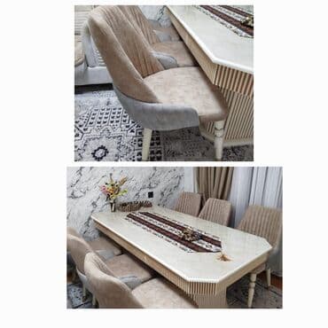 Qonaq otağı üçün, İşlənmiş, Oval masa, 8 stul lalafo.az -da Qonaq otağı üçün, İşlənmiş, Oval masa, 8 stul