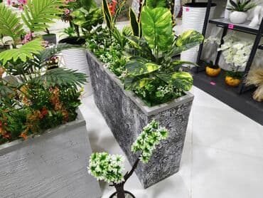 Dekorativ süni bitkilər və beton toxumalı qablarda kompozisiyalar - at lalafo.az Dekorativ süni bitkilər və beton toxumalı qablarda kompozisiyalar -