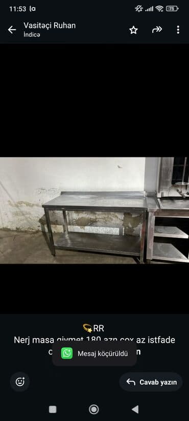 💫RR Nerj masa qiymet 180 azn cox az istfade olunub Uzunluq 1.60 sm lalafo.az -da 💫RR Nerj masa qiymet 180 azn cox az istfade olunub Uzunluq 1.60 sm