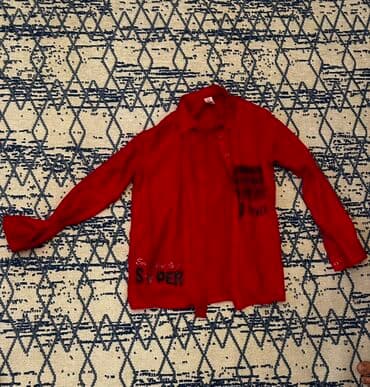 Qadın geyimləri seti 1) Qırmızı uzunqol köynək - Klassik yaxalıq, ön lalafo.az -da Qadın geyimləri seti 1) Qırmızı uzunqol köynək - Klassik yaxalıq, ön