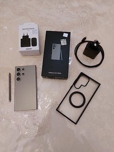 Samsung Galaxy S24 Ultra, 256 GB, rəng - Bej, Sensor, Barmaq izi, Simsiz şarj lalafo.az -da Samsung Galaxy S24 Ultra, 256 GB, rəng - Bej, Sensor, Barmaq izi, Simsiz şarj