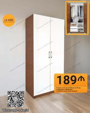 Açılan, 2 qapılı Düz dolab, Qarderob, paltar dolabı lalafo.az -da Açılan, 2 qapılı Düz dolab, Qarderob, paltar dolabı
