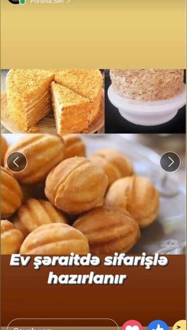 Ev şəraitində sifarişlə hazırlanan şirniyyatlar - Bal tortu (Napoleon lalafo.az -da Ev şəraitində sifarişlə hazırlanan şirniyyatlar - Bal tortu (Napoleon