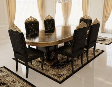 Qonaq otağı üçün, Yeni, Oval masa, 8 stul lalafo.az -da Qonaq otağı üçün, Yeni, Oval masa, 8 stul