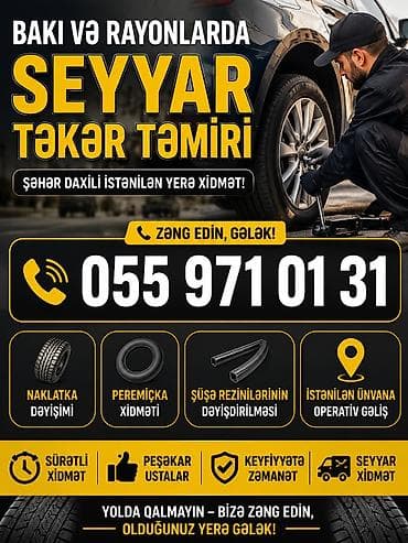 Seyyar Təkər Ustası – Bakı və Rayonlar 055 971 01 31 Seyyar təkər lalafo.az -da Seyyar Təkər Ustası – Bakı və Rayonlar 055 971 01 31 Seyyar təkər