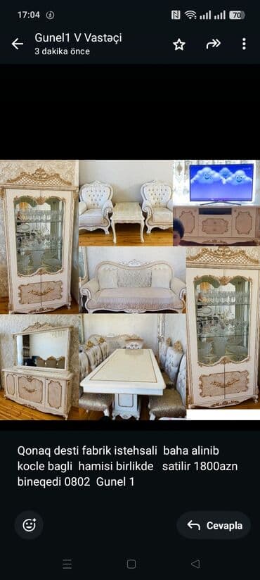 Qonaq desti fabrik istehsali baha alinib kocle bagli hamisi lalafo.az -da Qonaq desti fabrik istehsali baha alinib kocle bagli hamisi