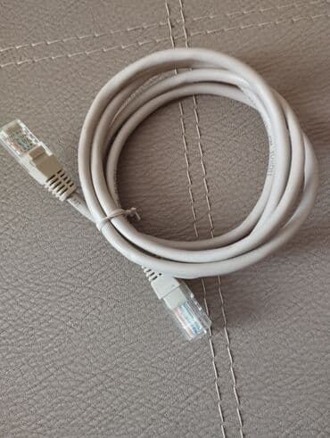 Ethernet şəbəkə kabeli - Rəng: ağ - Uclar: 2 x RJ45 (şəffaf başlıq, 8 lalafo.az -da Ethernet şəbəkə kabeli - Rəng: ağ - Uclar: 2 x RJ45 (şəffaf başlıq, 8