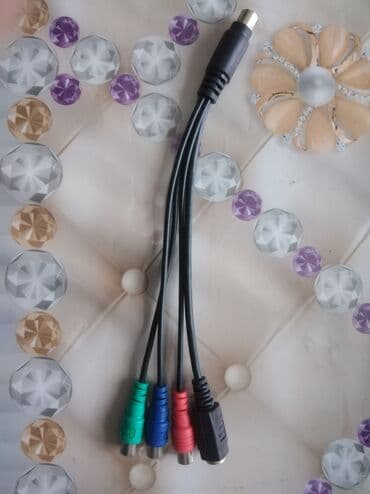 Кабели для аудио и видео: Məhsul: S‑Video mini‑DIN (erkək) → 4x RCA (dişi) AV komponent/adaptor at lalafo.az — 1 Кабели для аудио и видео: Məhsul: S‑Video mini‑DIN (erkək) → 4x RCA (dişi) AV komponent/adaptor — 1