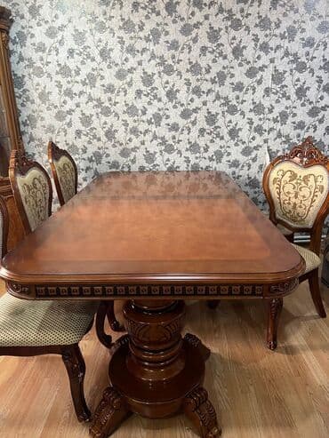 Qonaq otağı üçün, İşlənmiş, Dördbucaq masa, 8 stul lalafo.az -da Qonaq otağı üçün, İşlənmiş, Dördbucaq masa, 8 stul