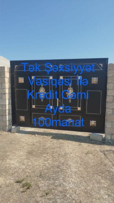 Həyət darvazaları: Yeni Dəmir Həyət darvazası, Yana açılan, 3 m, Mexaniki, Qapı ilə, Kredit var, Pulsuz quraşdırma, Ünvandan götürmə, Pulsuz çatdırılma, Ödənişli çatdırılma lalafo.az -da — 1 Həyət darvazaları: Yeni Dəmir Həyət darvazası, Yana açılan, 3 m, Mexaniki, Qapı ilə, Kredit var, Pulsuz quraşdırma, Ünvandan götürmə, Pulsuz çatdırılma, Ödənişli çatdırılma — 1