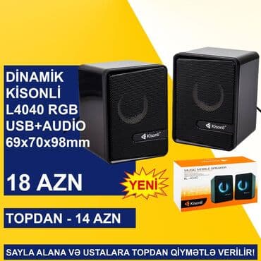 Dinamik “Kisonli L4040 USB RGB” SAYLA ALANA VƏ USTALARA TOPDAN lalafo.az -da Dinamik “Kisonli L4040 USB RGB” SAYLA ALANA VƏ USTALARA TOPDAN