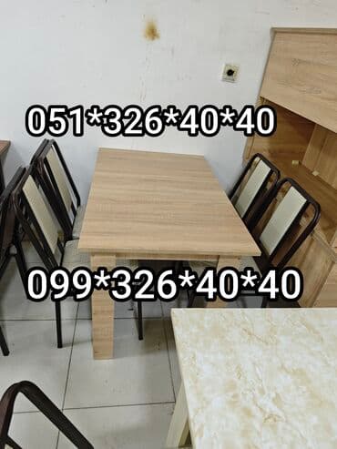 Табуретки: Для кухни, Новый, Нераскладной, Прямоугольный стол, 6 стульев at lalafo.az — 5 Табуретки: Для кухни, Новый, Нераскладной, Прямоугольный стол, 6 стульев — 5