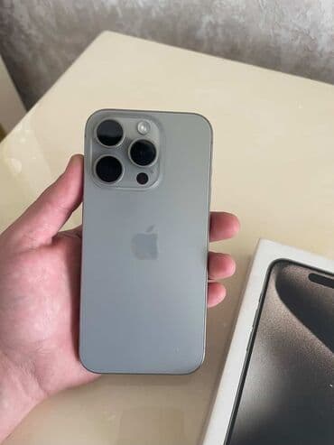IPhone 15 Pro, Natural Titanium, Face ID lalafo.az -da IPhone 15 Pro, Natural Titanium, Face ID