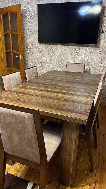 Для гостиной, Б/у, Раскладной, 6 стульев at lalafo.az Для гостиной, Б/у, Раскладной, 6 стульев